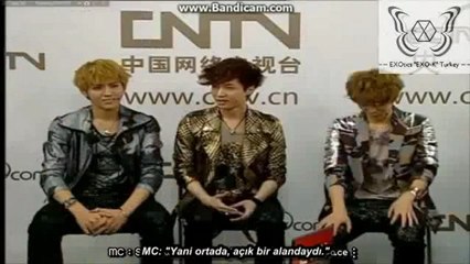 [TR SUB/PART 6/6] 120607 EXO-M "StarTalk" CCTV Röportajı
