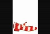 Dolce & Gabbana  10mm Striped Canvas Mary Jane Flats Spring Fashion Weeks 2013