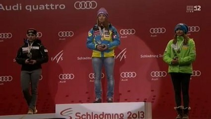Women's Super G - Schladming 2013 Alpine World Ski Championships; Award Ceremony