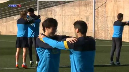 El Barcelona se ejercita junto al filial, con el regreso del francés Abidal