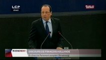 Evènement, Discours de François Hollande devant le Parlement européen