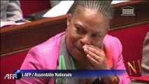 Mariage homo: fou rire de Christiane Taubira à l'Assemblée