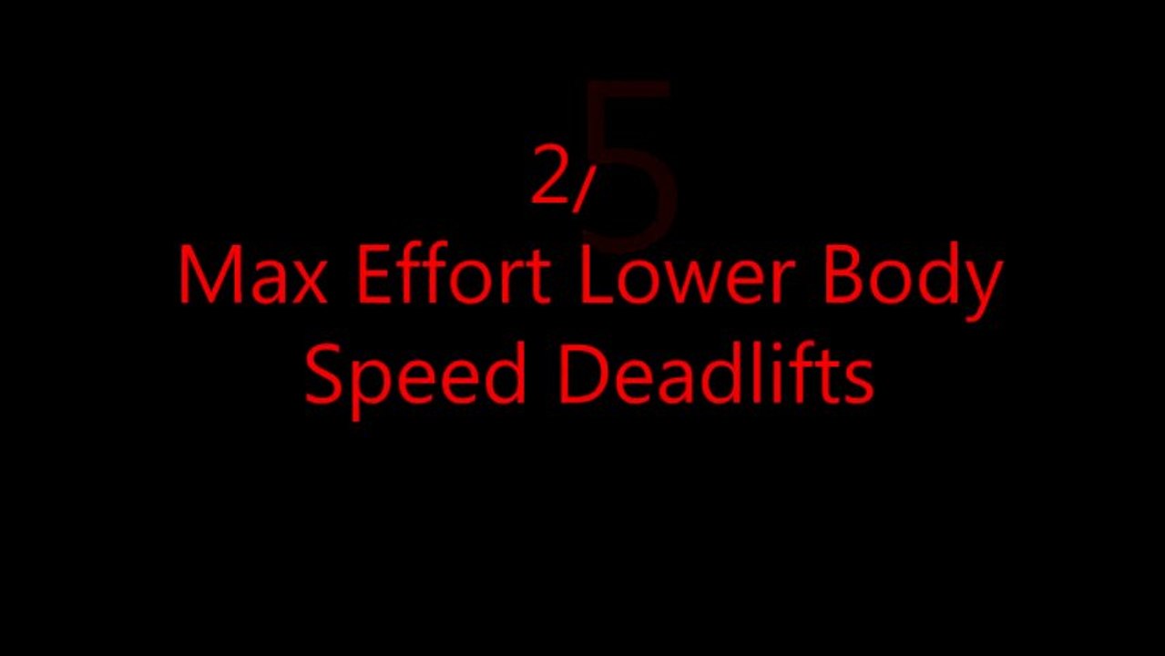 2-5-13 Max Effort Lower Body w/ Speed Pulls