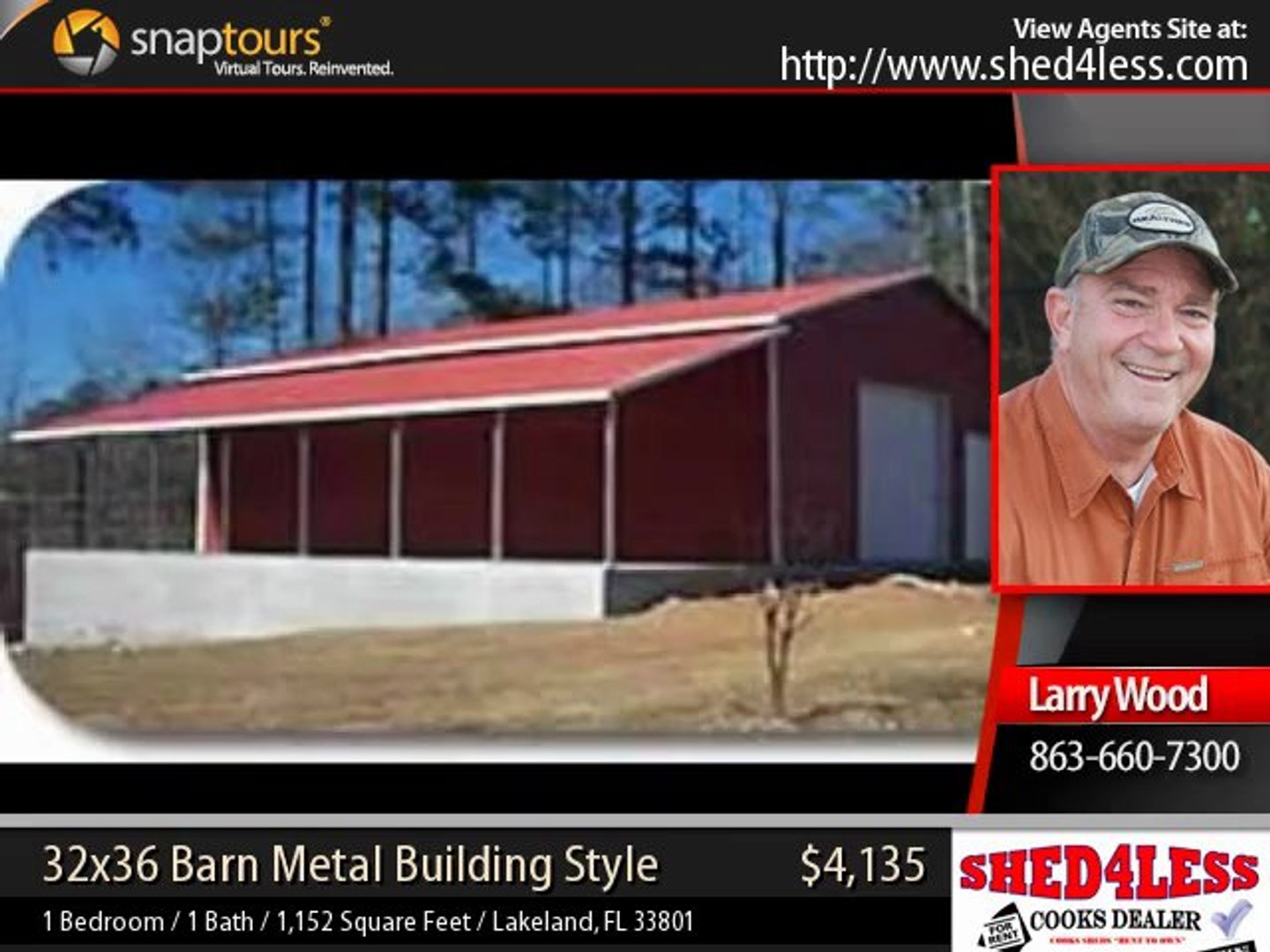 ⁣metal building - 32x26 Barn Style Metal Building