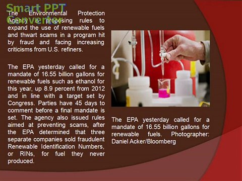 Asia Global Energy International News Scam Ridden US Biofuel Program Targeted for Fix by EPA