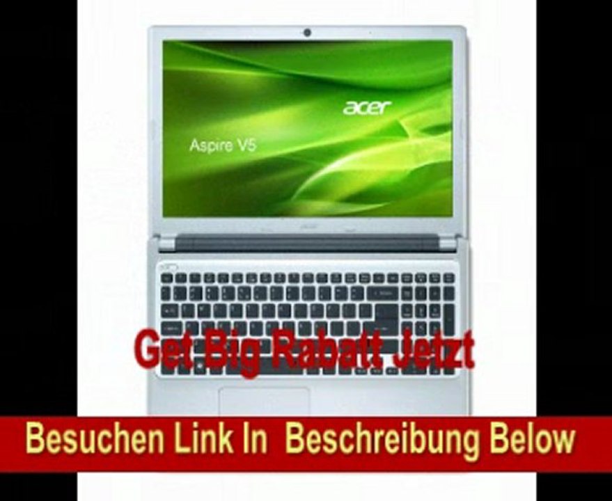 Acer Aspire V5-571G-53314G50Mass 39,6 cm (15,6 Zoll) Thin & Light Notebook (Intel Core i5 3317U, 1,7GHz, 4GB RAM, 500GB HDD, NVIDIA GT 620M, DVD, Win 8) silber