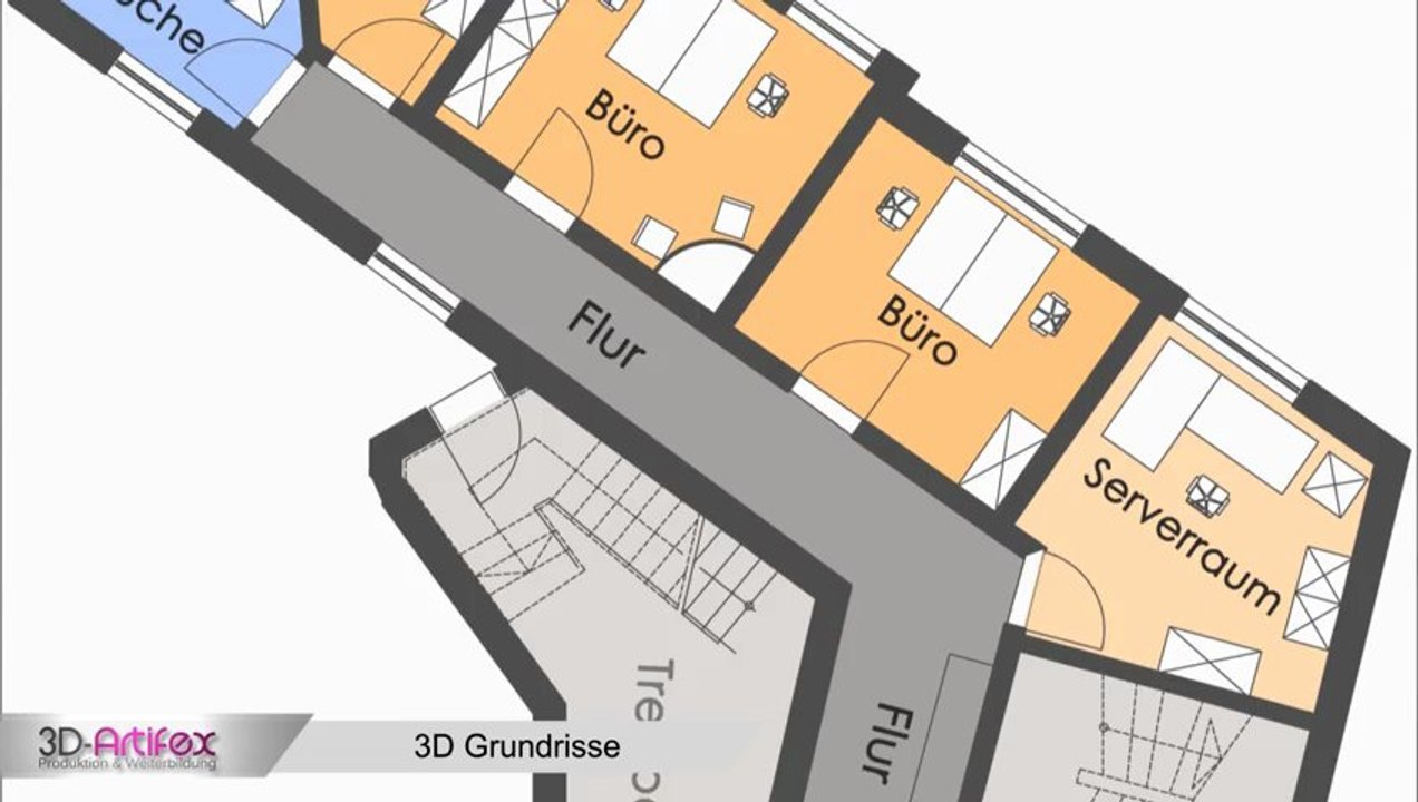 3D Grundrisss / Grundrissaufbereitung / Grundriss Visualisierung Hannover by 3D-Artifex.de