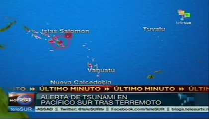 Alerta de tsunami en Pacífico Sur tras terremoto