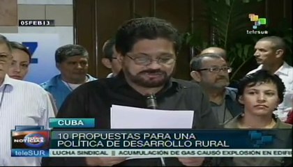 FARC reitera 10 propuestas para política de desarrollo rural