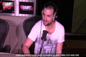 Justin se transforme en Justin la coquine en plein milieu d'un resto chic - C'Cauet sur NRJ