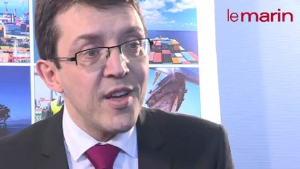 Interview de Christophe Clergeau, 1er vice-président de la Région Pays de la Loire, au salon Euromaritime, à propos de l'éolien