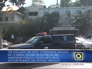 Hallan sin vida a madre de la fiscal 46º, tras dos días de secuestro