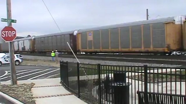 Norfolk Southern autorack train west through Austell Ga