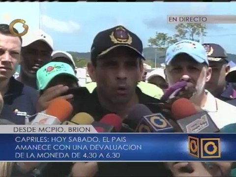 Capriles: Devaluación es un strike que le meten a nuestro pueblo en vísperas del Carnaval