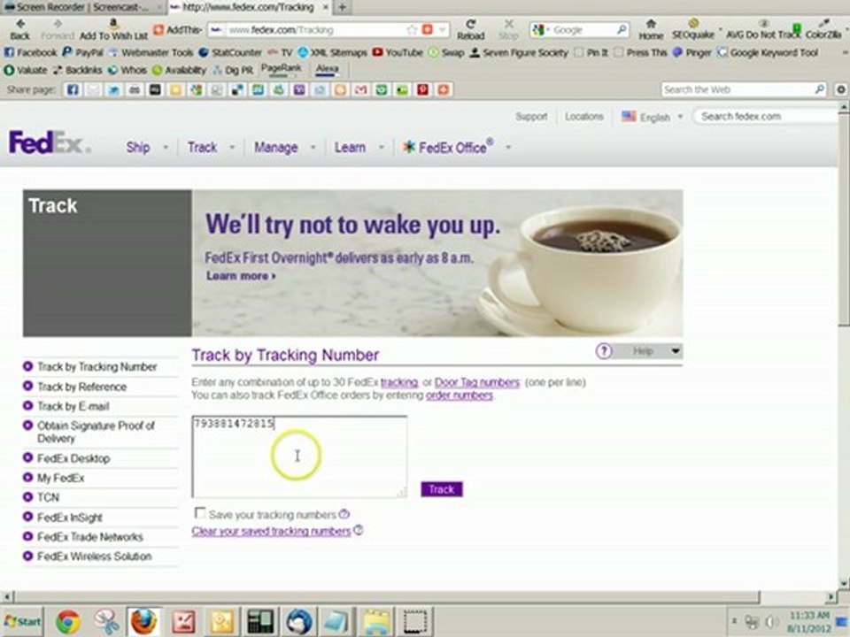 BOA Loan Mod 2012 #7 FedEx Tracking