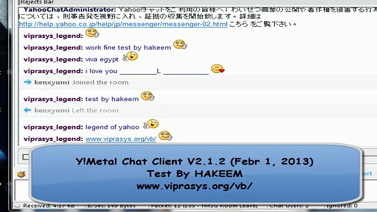 Y!Metal Chat Client V2.1.2 Test By H A K E E M www.viprasys.org