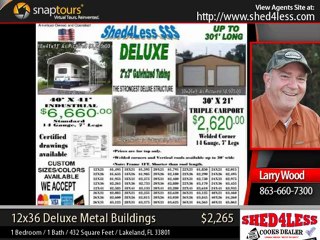 metal buildings - 12x36 Deluxe Style