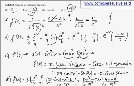 examen derivadas