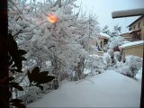 Film på hur mycket snö vi har den 7e Jan - 13.  Med musik.