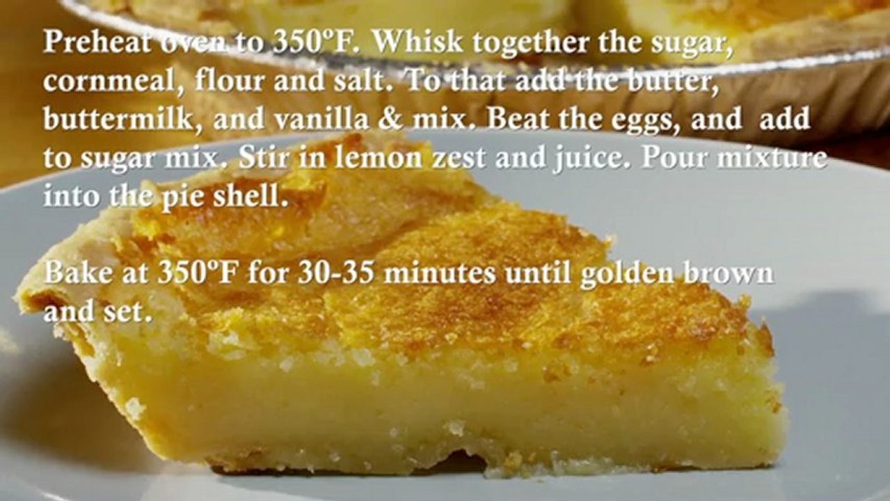 Old Fashioned Buttermilk Chess Pie - Recipe