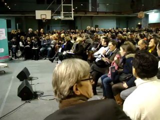 Jérôme Lambert  1e réunion publique sur les rythmes scolaires à Paris