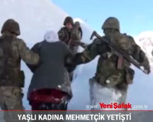 Yaşlı kadının imdadına Mehmetçik yetişti