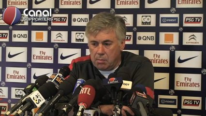 Conférence de Carlo Ancelotti avant PSG-Bastia