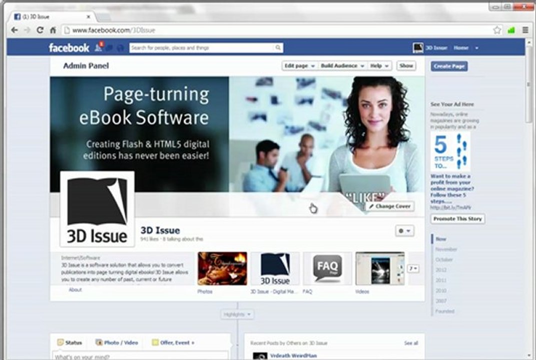 Create Facebook app for digital magazines