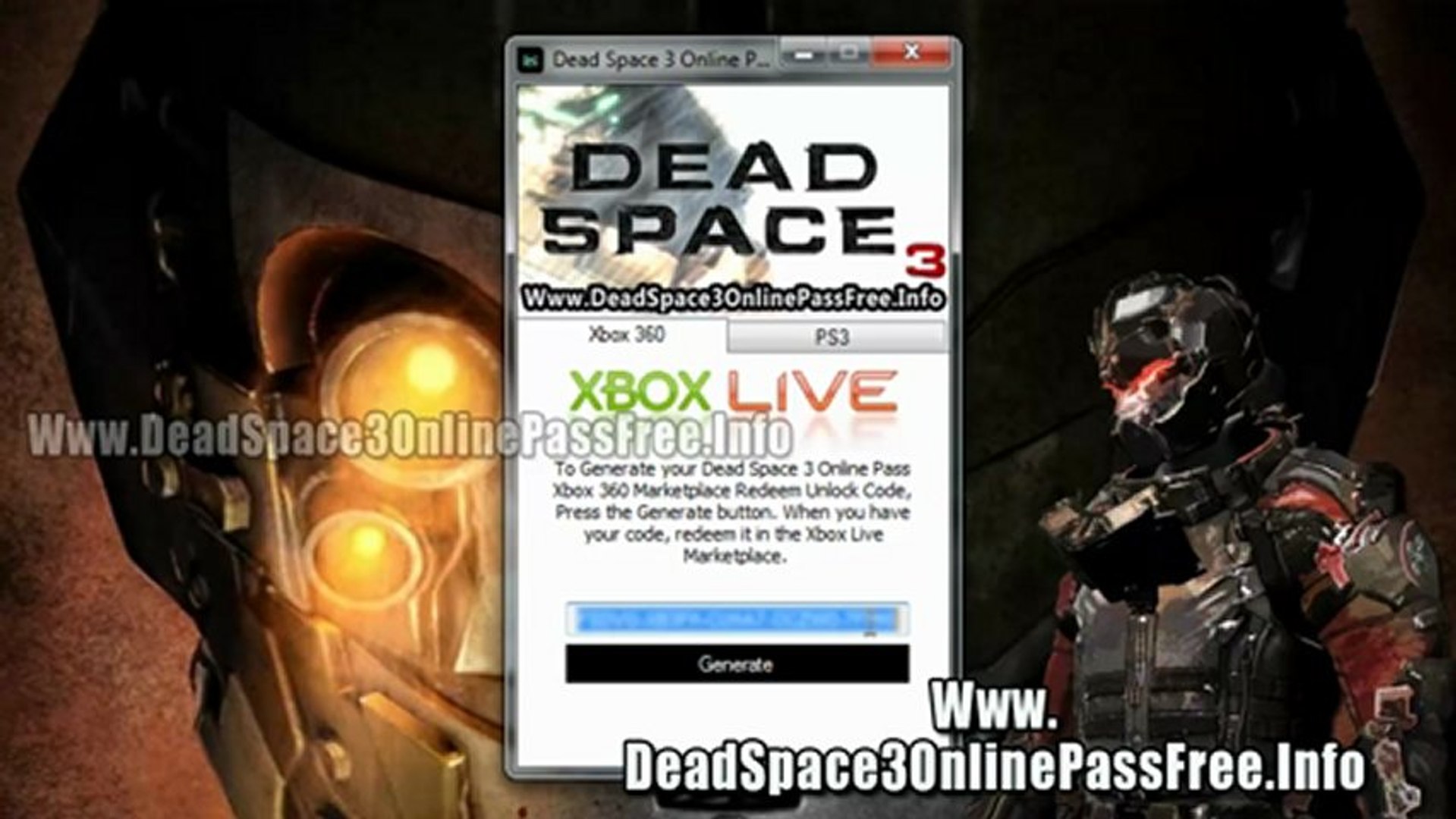 Dead Space 3 Online Pass Code Unlock Tutorial - video Dailymotion