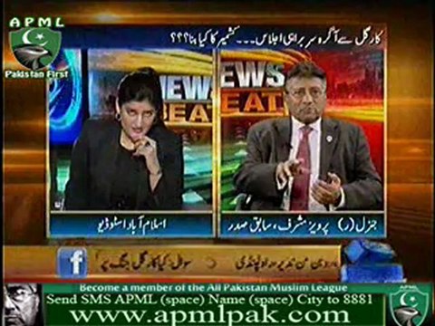 Quaid-e-APML Pervez Musharraf In News Beat Samaa TV -Kargil Special - 07 Feb 2013
