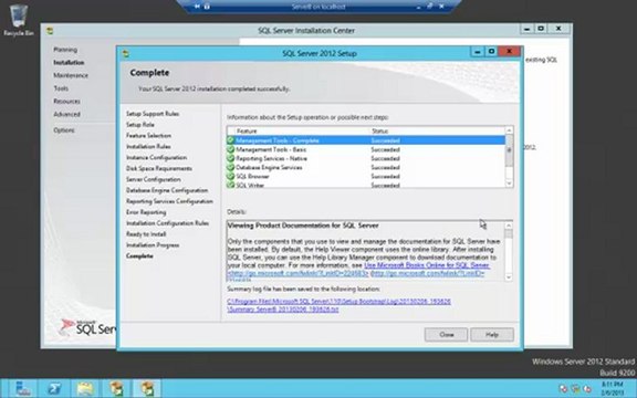 Instalar SQL 2012 SP1 para System Center Configuration Manager 2012