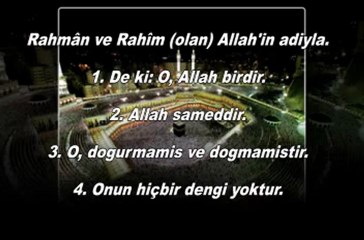 İHLAS SURESİ Kabe İmamından Türkçe Açıklamalı
