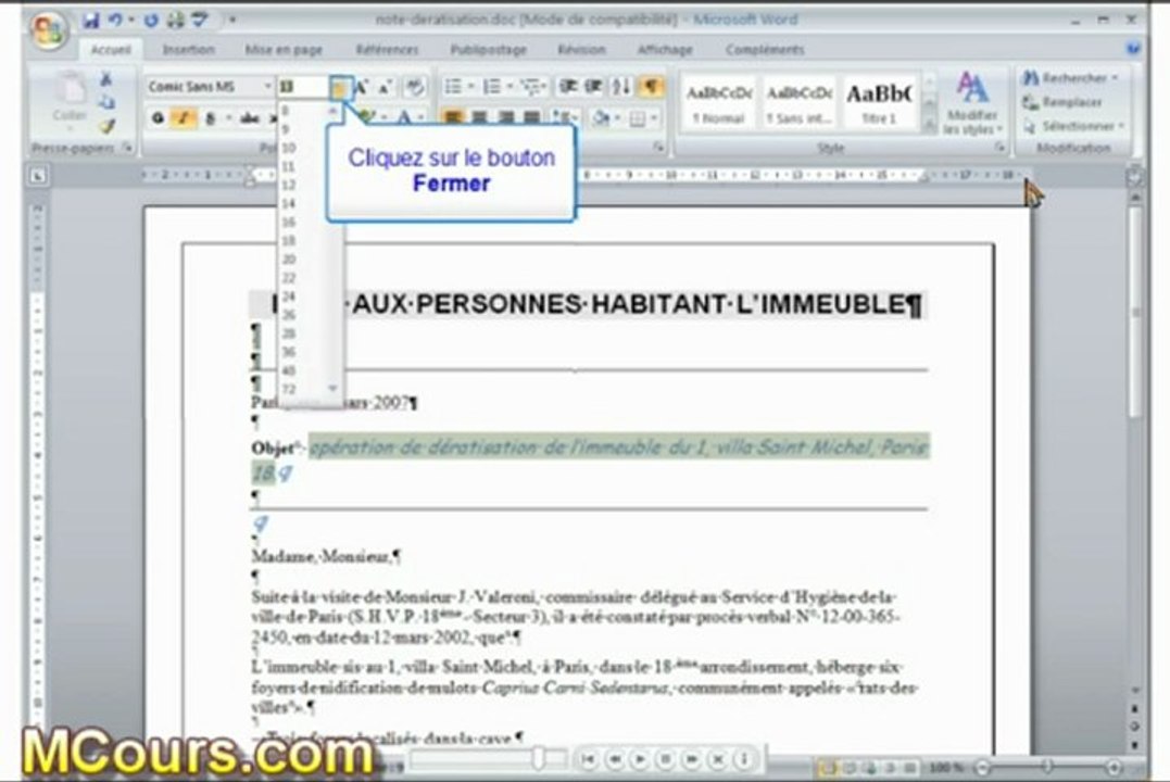 Tutoriel WORD 2007: Cours N°41 Comment Utiliser et modifier les styles existants