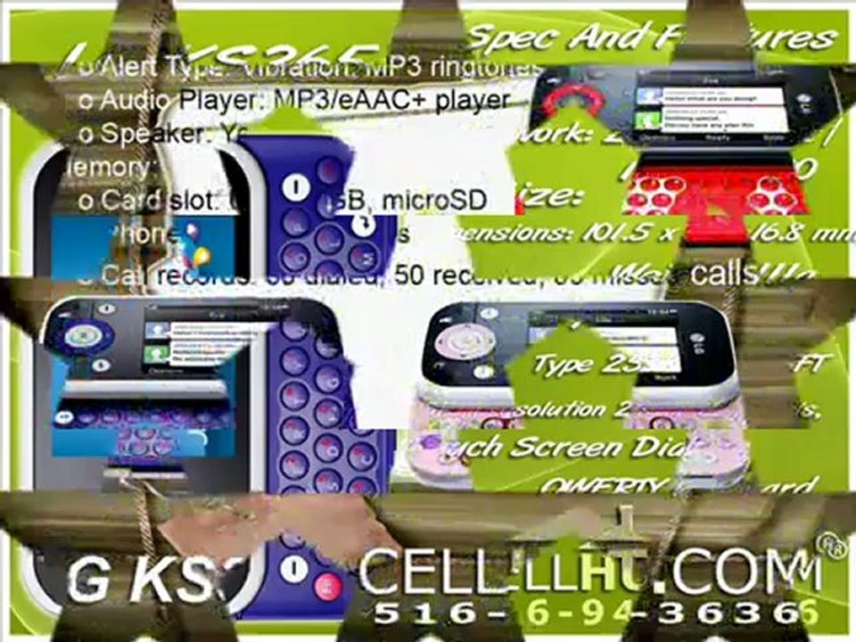 LG KS365 Unlocked Triband GSM Cell Phone - video
