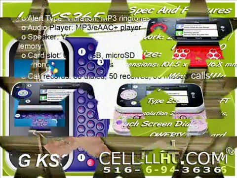 LG KS365 Unlocked Triband GSM Cell Phone - video