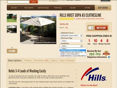 Video Review for Hills Supa A5 Clothes Line