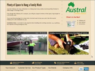 Video Review for Austral Foldaway 45 Rotary Clothes Line