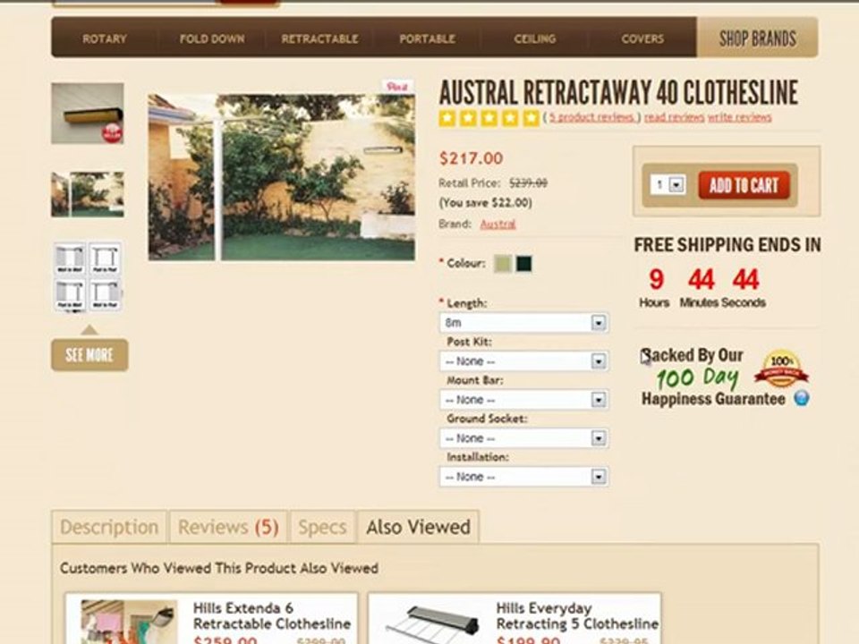 Video Review for Austral Retractaway 40 Retractable Clothes Line