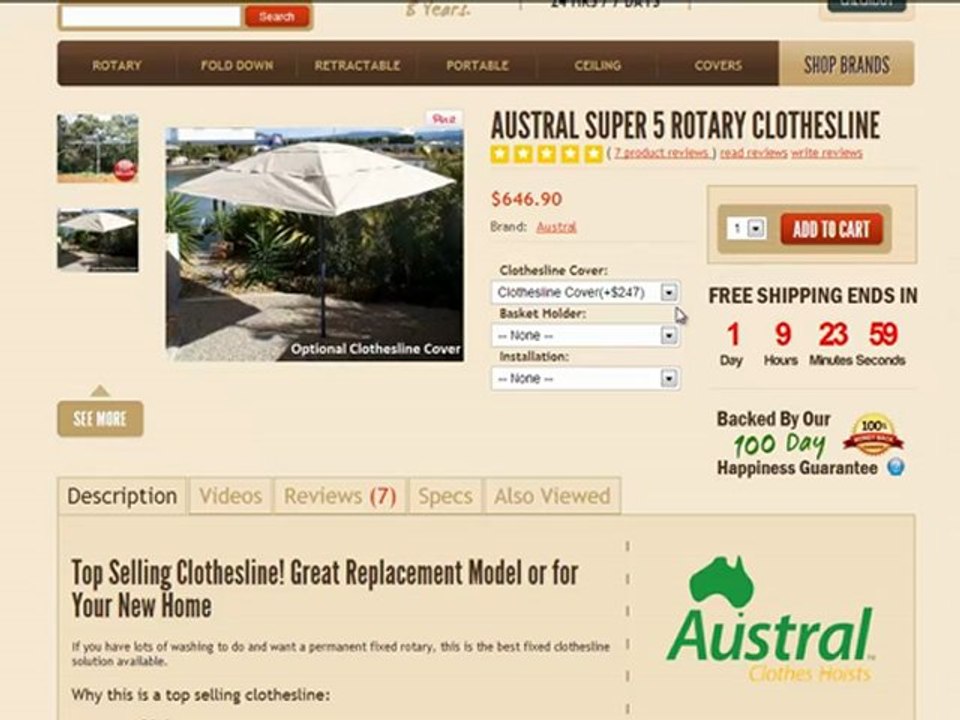 Video Review for Austral Super 5 Rotary Clothes Line
