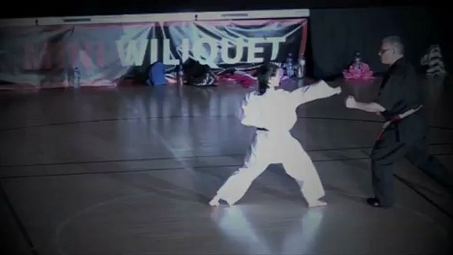 Nuit du Kaérobic 2013 - démo de karaté des Debatty (Julie, Jacques et Romain)