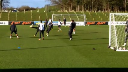 Chamberlain régale à l'entraînement !