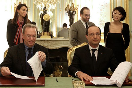 Google, la presse et Hollande