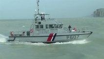 Accueil de la vedette de gendarmerie maritime YSER dans le port du Tréport