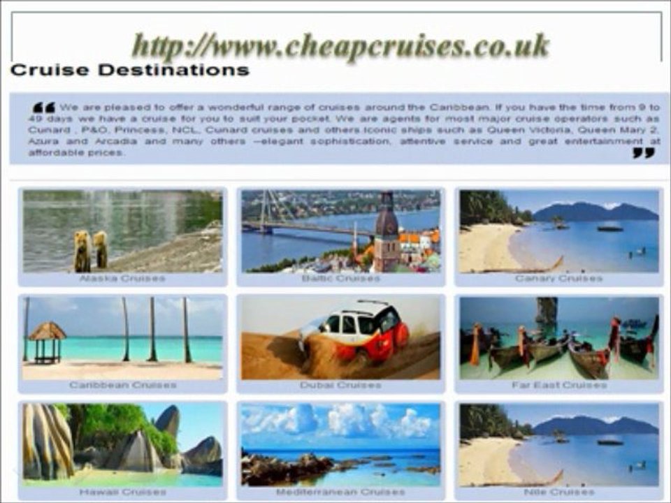 Cruise Holidays