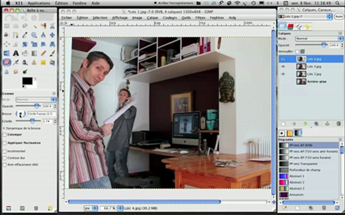 Apparaître plusieurs fois sur une photo avec Gimp