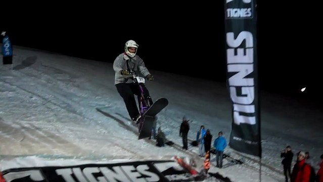 Blackmountain 1ère manche championnat France de snowscoot 2013 Tignes