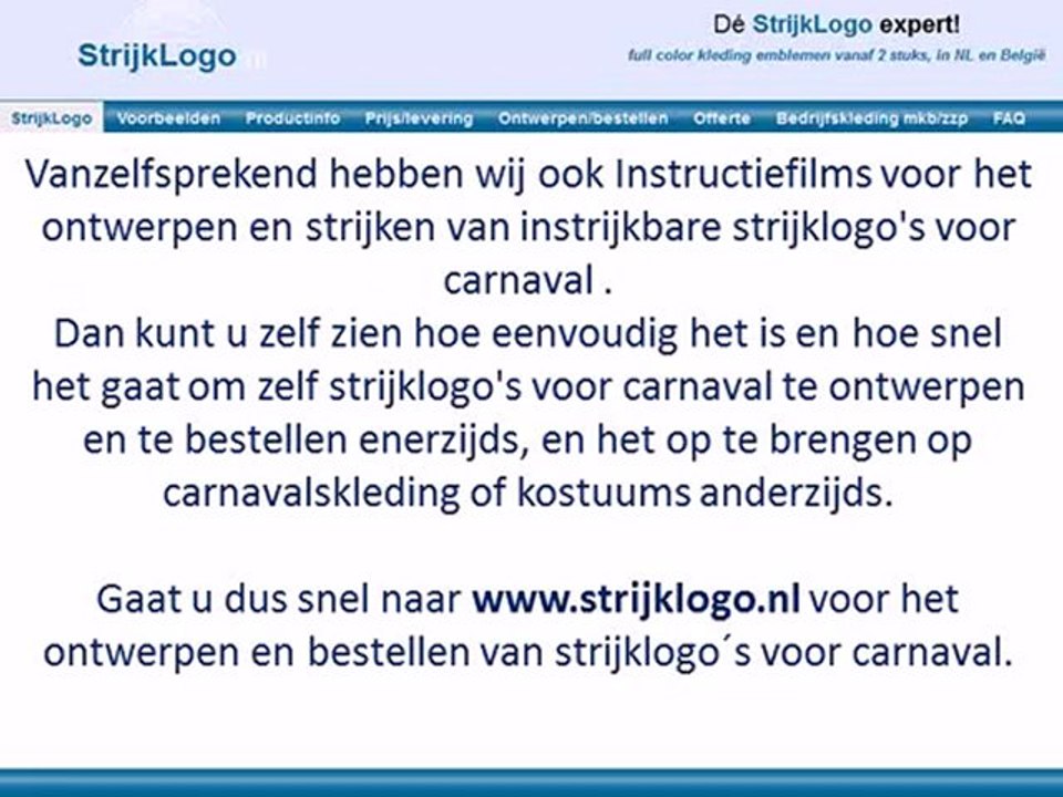 Strijklogo's voor carnaval