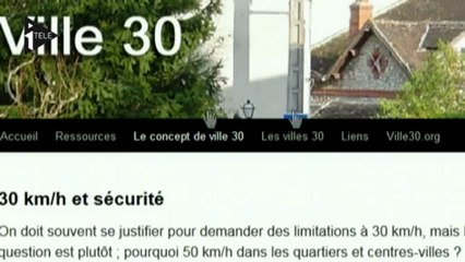 Limitation de vitesse : pour une ville à 30km/h