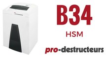 Destructeur de documents HSM B34 SECURIO 1 x 5 mm