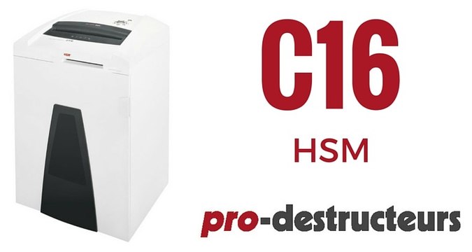 Destructeur de documents HSM C16 SECURIO 4 x 25 mm